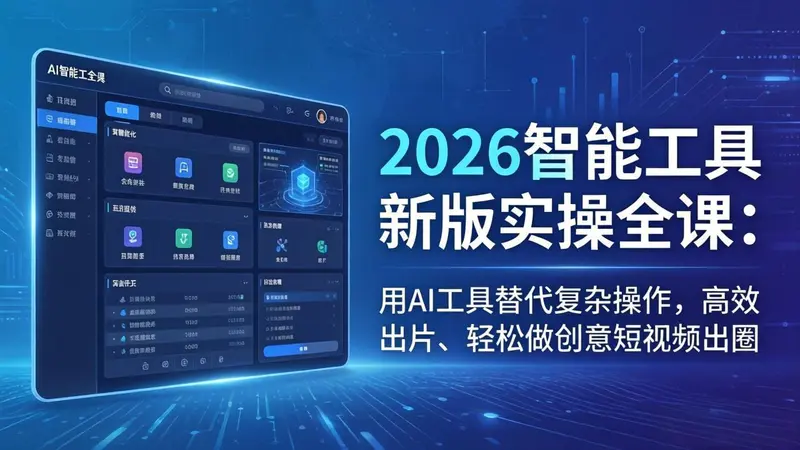 2026智能工具新版实操全课:用AI工具替代复杂操作 2026智能工具新版实操全课:用AI工具替代复杂操作