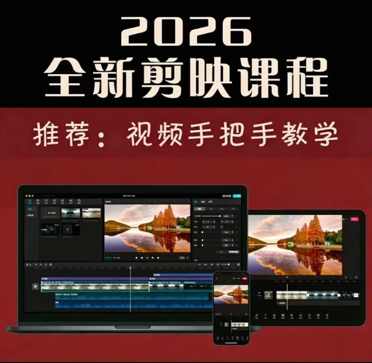 2026最新剪映视频教程 手机+电脑专业版剪影剪辑教程 第1张 2026最新剪映视频教程 手机+电脑专业版剪影剪辑教程 第1张