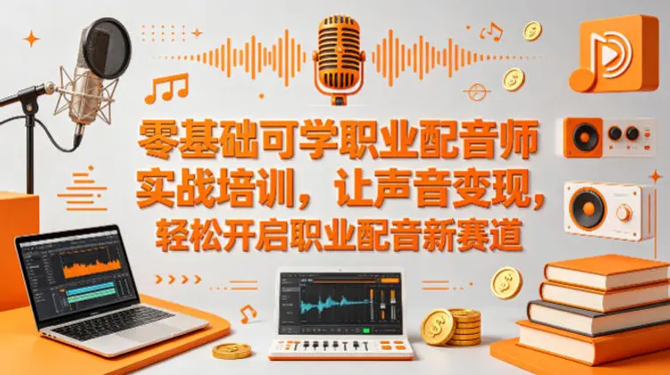 零基础可学职业配音师实战培训,让声音变现 第1张 零基础可学职业配音师实战培训,让声音变现 第1张