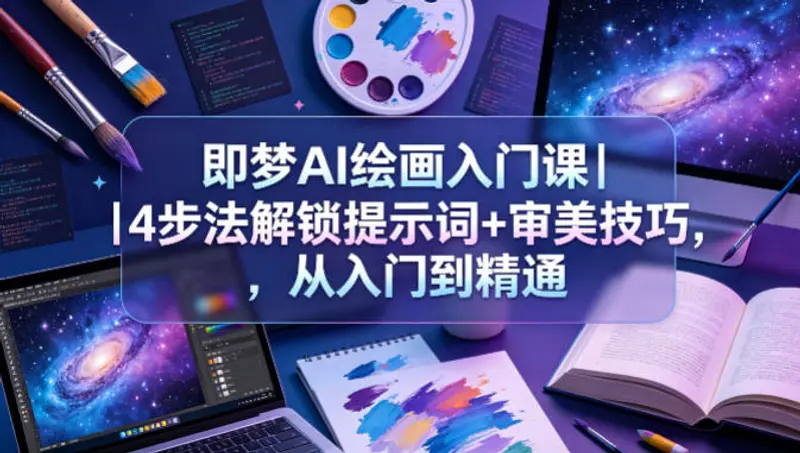 即梦AI绘画入门课 4步法解锁提示词+审美技巧,从入门到精通 第1张 即梦AI绘画入门课 4步法解锁提示词+审美技巧,从入门到精通 第1张