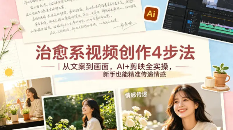 治愈系视频创作4步法|从文案到画面,AI+剪映全实操 第1张 治愈系视频创作4步法|从文案到画面,AI+剪映全实操 第1张