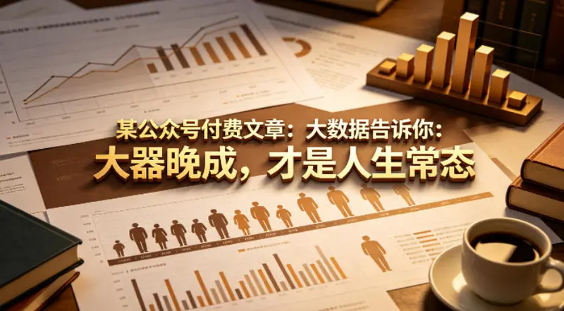 某公众号付费文章:大数据告诉你:大器晚成,才是人生常态 第1张 某公众号付费文章:大数据告诉你:大器晚成,才是人生常态 第1张