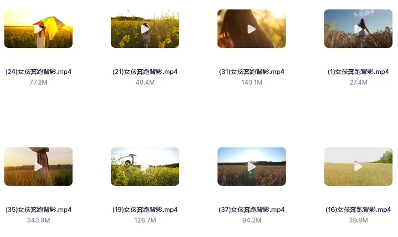 42款唯美女孩奔跑背影治愈情感视频素材 第2张 42款唯美女孩奔跑背影治愈情感视频素材 第2张