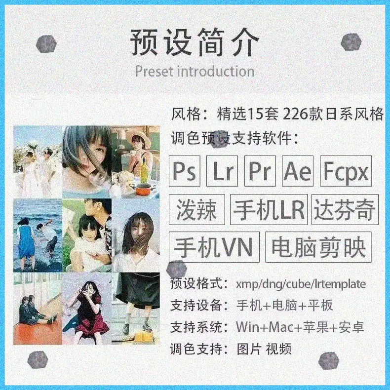 LR调色预设PS滤镜日系小清新滨田英明人像Lightroom胶片 第2张