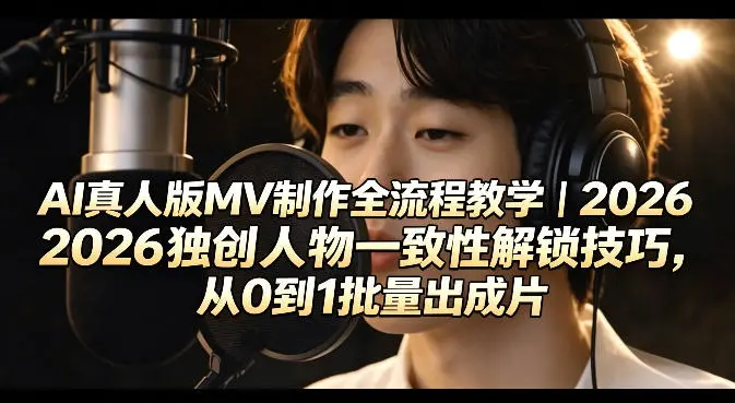 AI真人版MV制作全流程教学 从0到1批量出成片 第1张