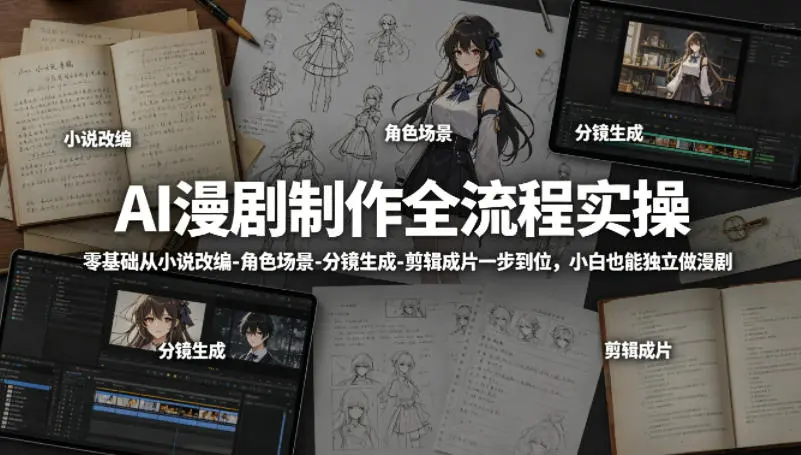 AI漫剧制作全流程实操,小白也能独立做漫剧 第1张 AI漫剧制作全流程实操,小白也能独立做漫剧 第1张