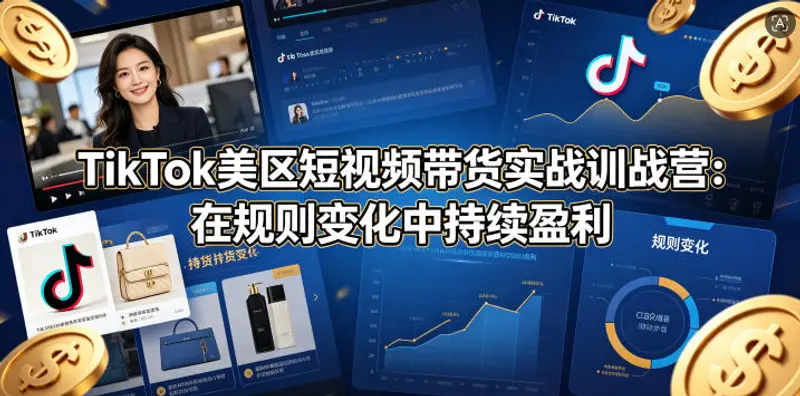 TikTok美区短视频带货实战训战营:在规则变化中持续盈利 第1张 TikTok美区短视频带货实战训战营:在规则变化中持续盈利 第1张