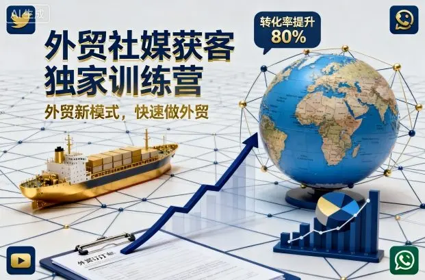 外贸社媒获客独家训练营,外贸新模式,快速做外贸 第1张 外贸社媒获客独家训练营,外贸新模式,快速做外贸 第1张