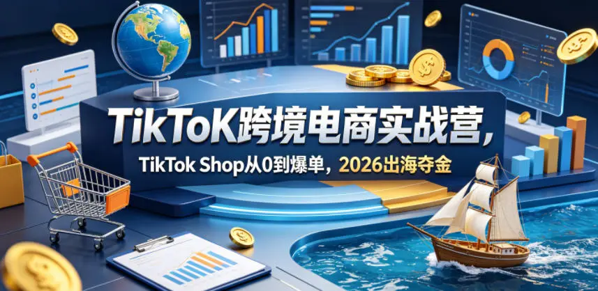 TikToK跨境电商实战营，TikTok Shop从0到爆单，2026出海夺金 第1张