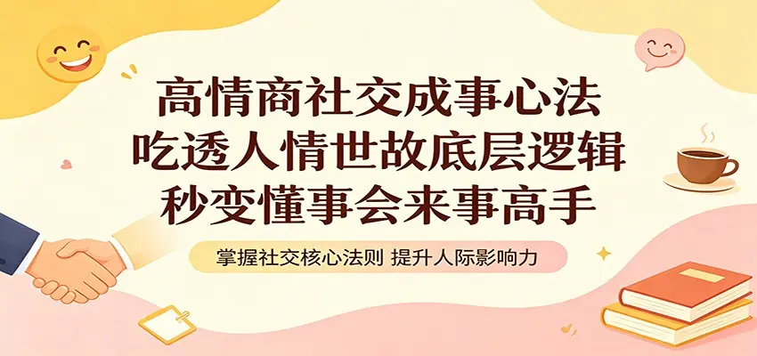 高情商社交成事心法:吃透人情世故底层逻辑,秒变懂事会来事高手 第1张 高情商社交成事心法:吃透人情世故底层逻辑,秒变懂事会来事高手 第1张