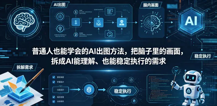 通⼈也能学会的AI出图⽅法,把脑子里的画面,拆成AI能理解 第1张 通⼈也能学会的AI出图⽅法,把脑子里的画面,拆成AI能理解 第1张
