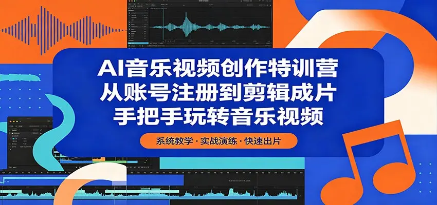 AI音乐视频创作特训营:从账号注册到剪辑成片,手把手玩转音乐视频 第1张 AI音乐视频创作特训营:从账号注册到剪辑成片,手把手玩转音乐视频 第1张