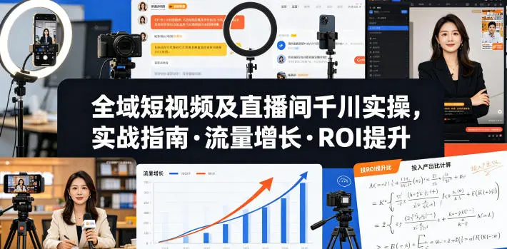 域短视频及直播间千川实操，实战指南·流量增长·ROI提升 第1张