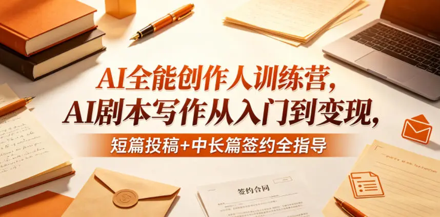 AI全能创作人训练营,AI剧本写作从入门到变现,短篇投稿+中长篇签约全指导 第1张 AI全能创作人训练营,AI剧本写作从入门到变现,短篇投稿+中长篇签约全指导 第1张