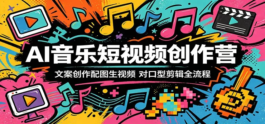 AI音乐短视频创作营：文案创作配图生视频，对口型剪辑全流程 第1张