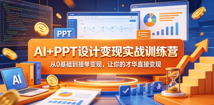 AI+PPT设计变现实战训练营，从0基础到接单变现 第1张