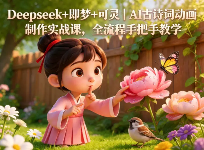 Deepseek+即梦+可灵|AI古诗词动画制作实战课,全流程手把手教学 第1张 Deepseek+即梦+可灵|AI古诗词动画制作实战课,全流程手把手教学 第1张