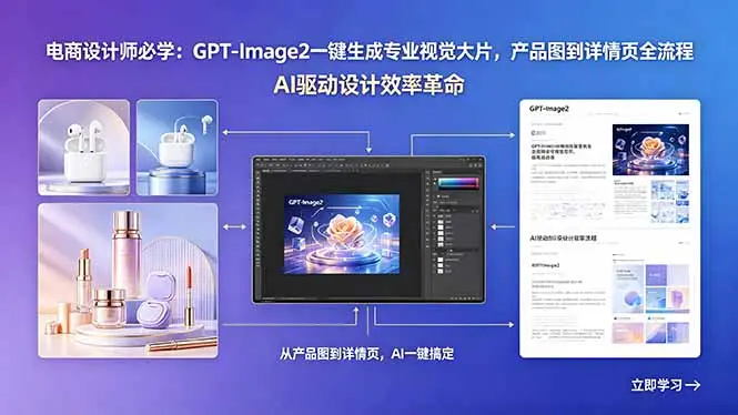 GPT-Image2一键生成专业视觉大片，产品图到详情页全流程 第1张