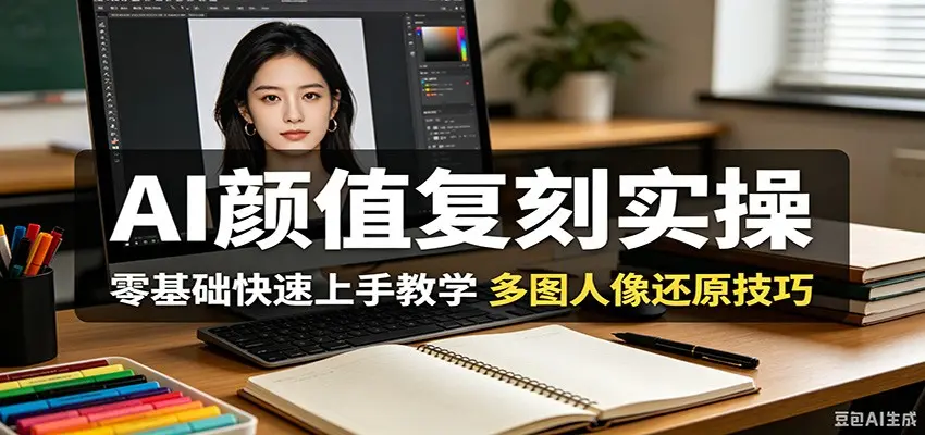 AI颜值复刻实操，零基础快速上手教学，多图人像还原技巧 第1张