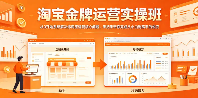 淘宝金牌运营实操班，从0开始系统解决你淘宝运营核心问题 第1张