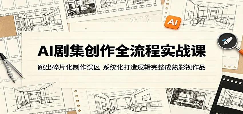 AI剧集创作全流程实战课：跳出碎片化制作误区，系统化打造逻辑完整成熟影视作品 第1张