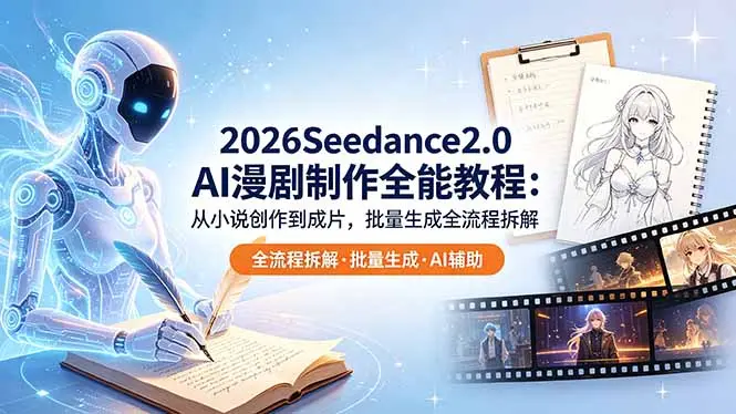 Seedance2.0 AI制作全能教程：从小说创作到成片，批量生成全流程拆解 第1张