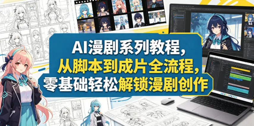 AI漫剧系列教程,从脚本到成片全流程,零基础轻松解锁漫剧创作 第1张 AI漫剧系列教程,从脚本到成片全流程,零基础轻松解锁漫剧创作 第1张