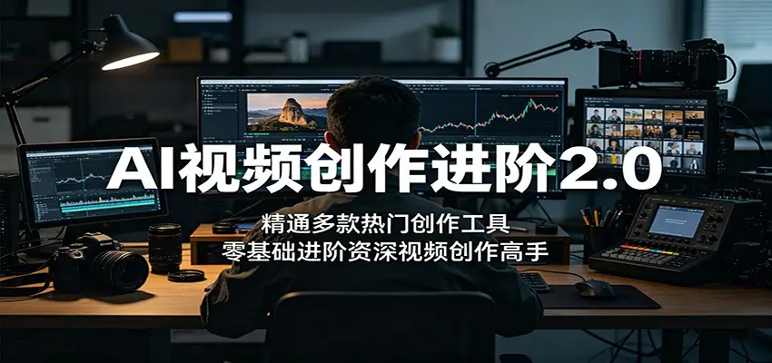AI视频创作进阶2.0:精通多款热门创作工具,零基础进阶资深视频创作高手 第1张 AI视频创作进阶2.0:精通多款热门创作工具,零基础进阶资深视频创作高手 第1张