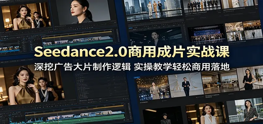 Seedance2.0商用成片实战课:深挖广告大片制作逻辑 第1张 Seedance2.0商用成片实战课:深挖广告大片制作逻辑 第1张