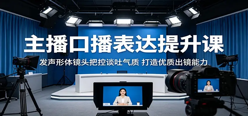 主播口播表达提升课:发声形体镜头把控谈吐气质,打造优质出镜能力 第1张 主播口播表达提升课:发声形体镜头把控谈吐气质,打造优质出镜能力 第1张