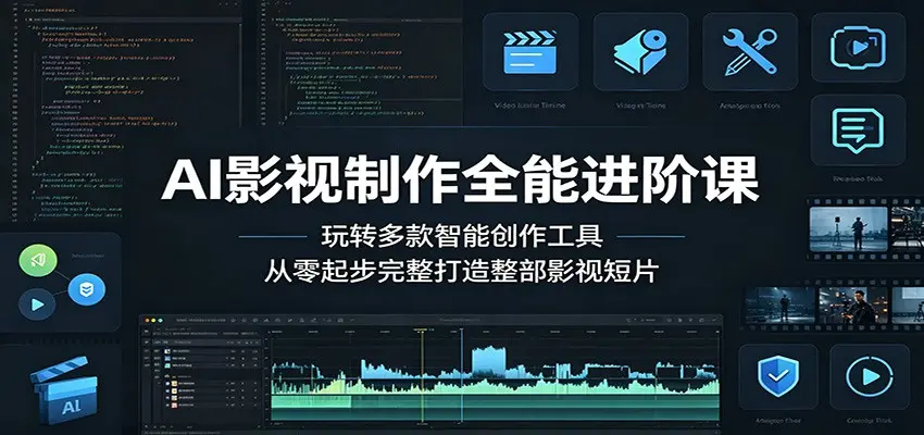 AI影视制作全能进阶课:玩转多款智能创作工具,从零起步完整打造整部影视短片 第1张 AI影视制作全能进阶课:玩转多款智能创作工具,从零起步完整打造整部影视短片 第1张