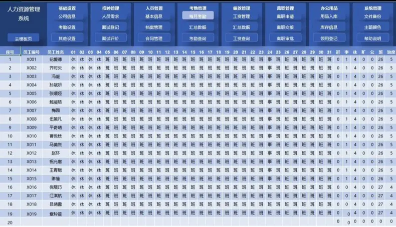 人事档案管理系统EXCEL表格模板 人力资源通用表格 第3张 人事档案管理系统EXCEL表格模板 人力资源通用表格 第3张