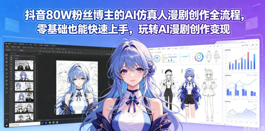 抖音80W粉丝博主的AI仿真人漫剧创作全流程 第1张 抖音80W粉丝博主的AI仿真人漫剧创作全流程 第1张