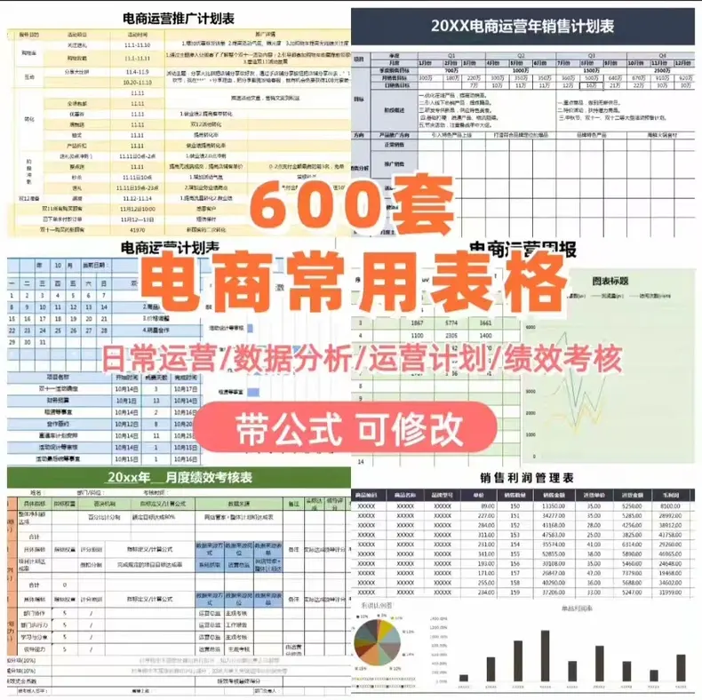 600套电商运营数据统计分析Excel表格模板 第1张 600套电商运营数据统计分析Excel表格模板 第1张
