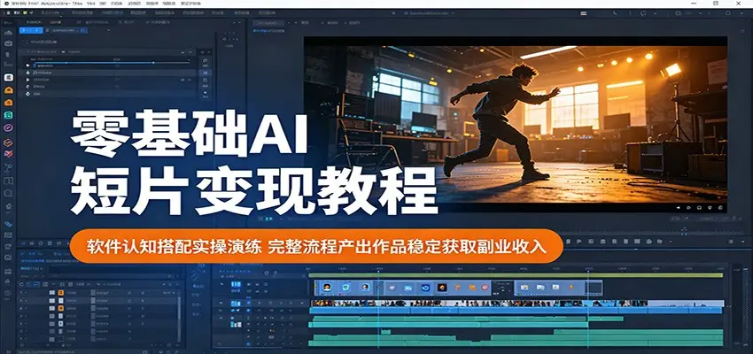 零基础AI短片变现教程:软件认知搭配实操演练 第1张 零基础AI短片变现教程:软件认知搭配实操演练 第1张