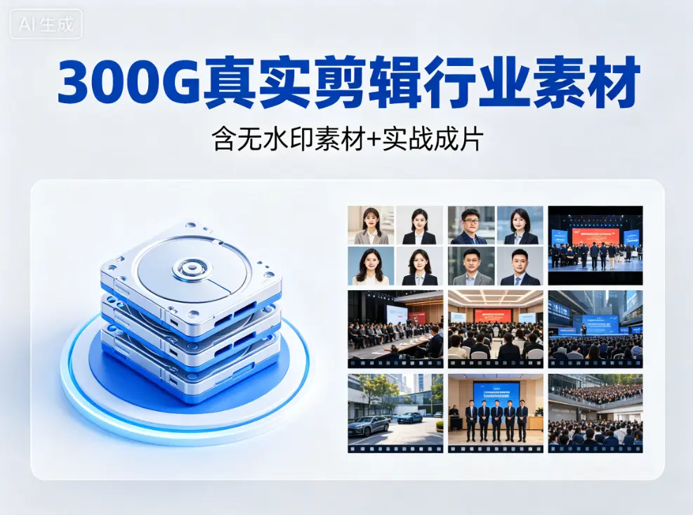 300G真实剪辑行业素材,含无水印素材和实战成片 第1张 300G真实剪辑行业素材,含无水印素材和实战成片 第1张