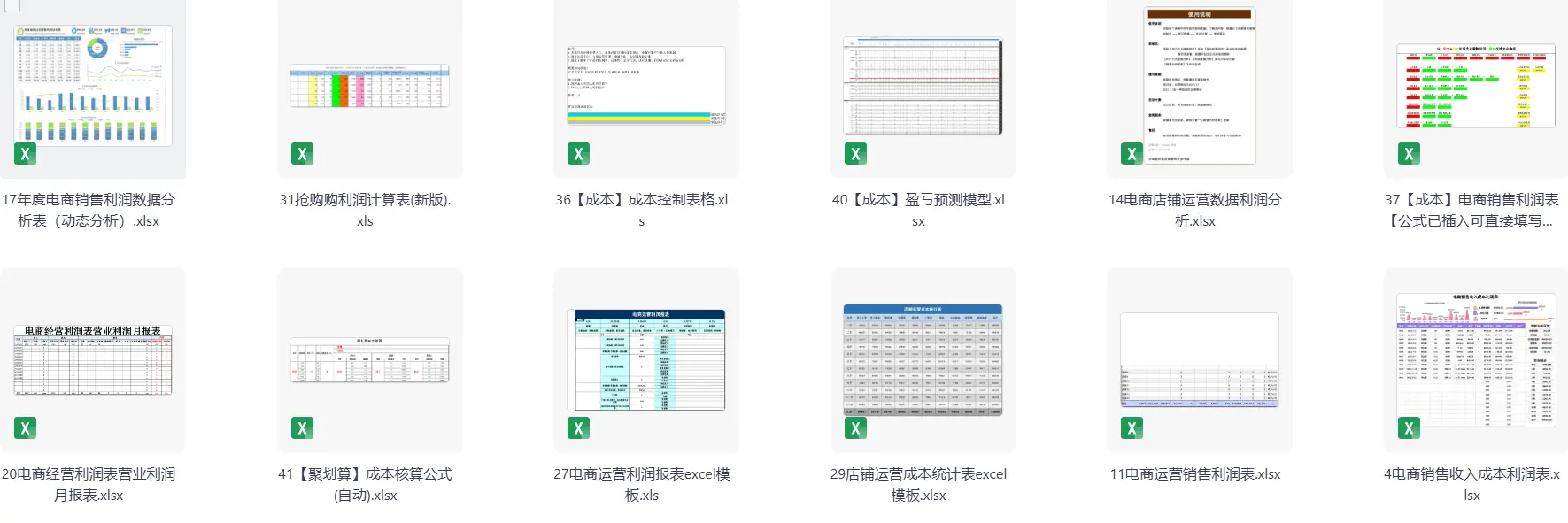 19个电商运营成本利润excel表格模板 第2张 19个电商运营成本利润excel表格模板 第2张