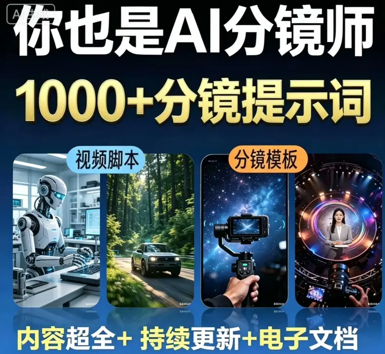 1000+AI大师级影视分镜提示词合集,分镜模板直接套用 第1张 1000+AI大师级影视分镜提示词合集,分镜模板直接套用 第1张