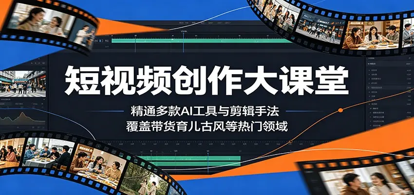 短视频创作大课堂:精通多款AI工具与剪辑手法 第1张 短视频创作大课堂:精通多款AI工具与剪辑手法 第1张