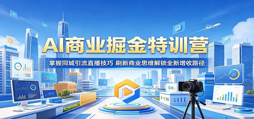 AI商业掘金特训营:掌握同城引流直播技巧 第1张 AI商业掘金特训营:掌握同城引流直播技巧 第1张