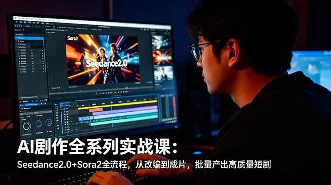 Seedance2.0+Sora2全流程,从改编到成片,批量产出高质量短剧 第1张 Seedance2.0+Sora2全流程,从改编到成片,批量产出高质量短剧 第1张