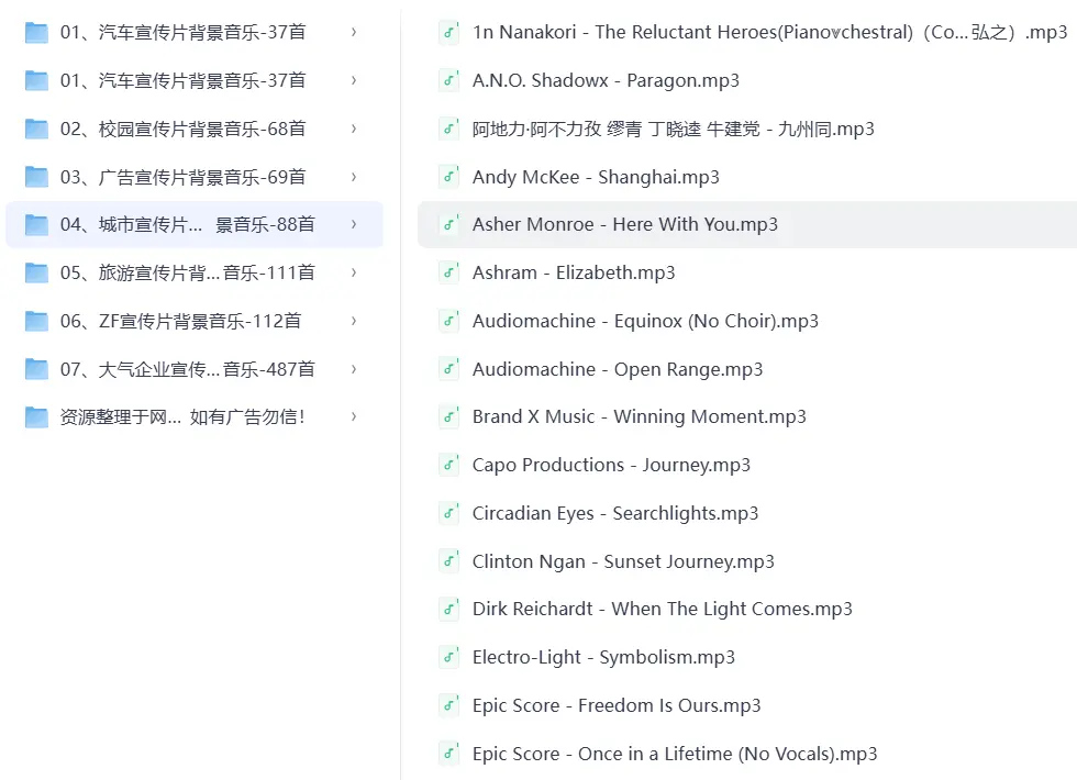 宣传片背景音乐(无版权可商用音乐素材)【5.8G】 第4张 宣传片背景音乐(无版权可商用音乐素材)【5.8G】 第4张