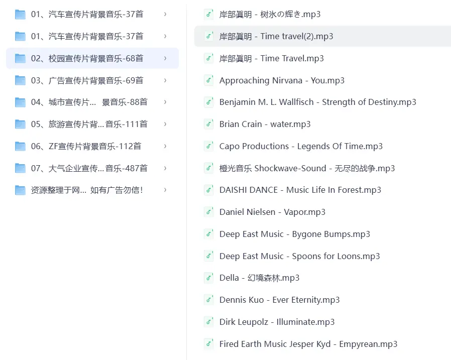 宣传片背景音乐(无版权可商用音乐素材)【5.8G】 第2张 宣传片背景音乐(无版权可商用音乐素材)【5.8G】 第2张
