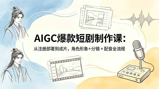 AIGC爆款短剧制作课:角色形象+分镜+配音全流程 第1张 AIGC爆款短剧制作课:角色形象+分镜+配音全流程 第1张