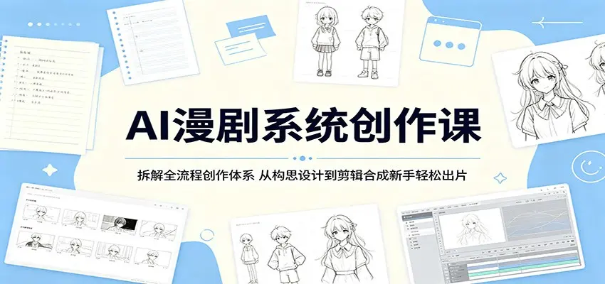 AI漫剧系统创作课:从构思设计到剪辑合成新手轻松出片 第1张 AI漫剧系统创作课:从构思设计到剪辑合成新手轻松出片 第1张