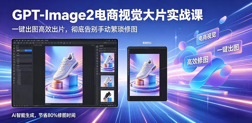 GPT-Image2电商视觉大片实战课 第1张 GPT-Image2电商视觉大片实战课 第1张