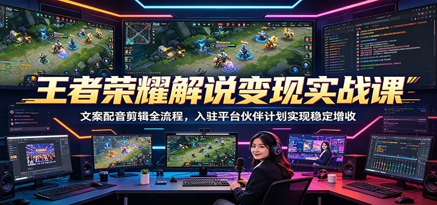 王者荣耀解说变现实战课:文案配音剪辑全流程 第1张 王者荣耀解说变现实战课:文案配音剪辑全流程 第1张