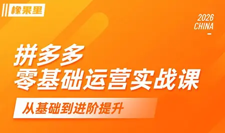 仙道电商·拼多多零基础运营实战课 第1张 仙道电商·拼多多零基础运营实战课 第1张