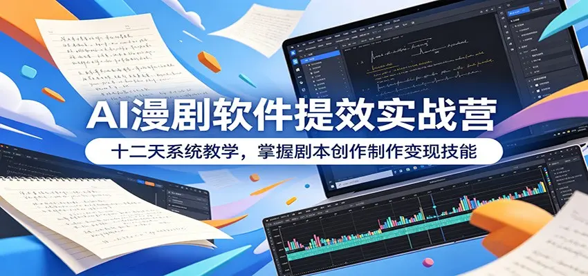 AI漫剧软件提效实战营:十二天系统教学,掌握剧本创作制作变现技能 第1张 AI漫剧软件提效实战营:十二天系统教学,掌握剧本创作制作变现技能 第1张