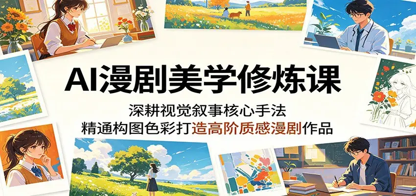 AI漫剧美学修炼课:精通构图色彩打造高阶质感漫剧作品 第1张 AI漫剧美学修炼课:精通构图色彩打造高阶质感漫剧作品 第1张